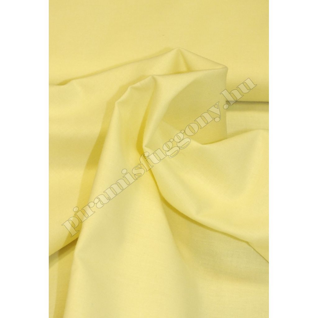 Egyszínű pasztell citromsárga Vászon anyag