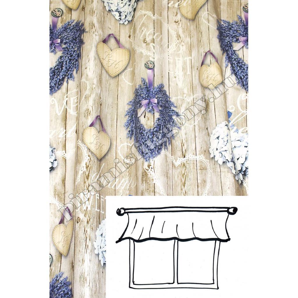  Rustic Lavender dekor Felső drapéria