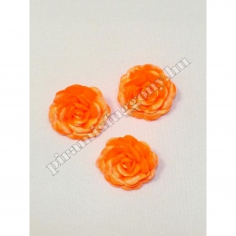  Textil virágdísz 3 cm Narancs Kézműves kellék