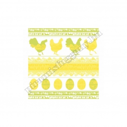  Eastern Silhoulette yellow/green Szalvéta