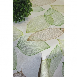  5734830 Leaf Barna-zöld Viaszos vászon terítő