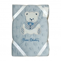  Pierre Cardin Baby Soft Teddy Blue Gyerekpléd