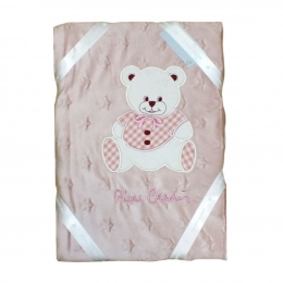 Pierre Cardin Baby Soft Teddy Pink Gyerekpléd